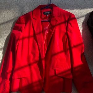 Red Velveteen blazer. Jones New York.